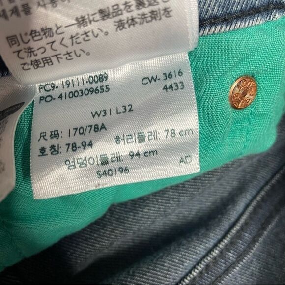 Levi's 511 Black Label Slim Denim Jeans Distressed Men's Size 31x32 - Picture 8 of 16